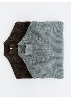 Reserved - Sweter z wełną - szary ze sklepu Reserved w kategorii Swetry męskie - zdjęcie 188284247