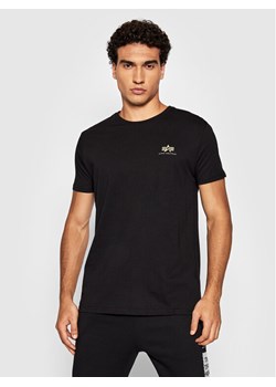Alpha Industries T-Shirt Backprint 128507CP Czarny Regular Fit ze sklepu MODIVO w kategorii T-shirty męskie - zdjęcie 188284617