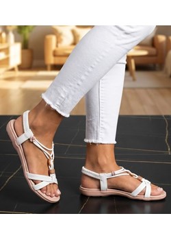 Białe dziewczęce sandały letnie /E2-3 11884 T395 ze sklepu Pantofelek24.pl w kategorii Sandały dziecięce - zdjęcie 188284916