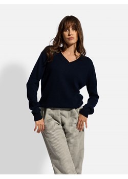 Just Cashmere Kaszmirowy sweter "Nora" w kolorze granatowym ze sklepu Limango Polska w kategorii Swetry damskie - zdjęcie 188284938