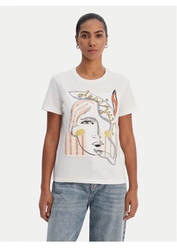 Desigual T-Shirt 26SWTK51 Biały Regular Fit ze sklepu MODIVO w kategorii Bluzki damskie - zdjęcie 188285226