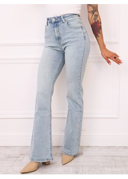 SPODNIE JEANSOWE DZWONY Z WYSOKIM STANEM- NIEBIESKIE ze sklepu olika.com.pl w kategorii Jeansy damskie - zdjęcie 188285485