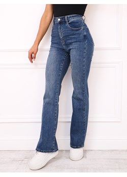 SPODNIE JEANSOWE DZWONY FLARE Z WYSOKIM STANEM- NIEBIESKI ze sklepu olika.com.pl w kategorii Jeansy damskie - zdjęcie 188285498