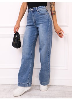 SPODNIE JEANSOWE Z ROZSZERZANYMI NOGAWKAMI I WYSOKIM STANEM-NIEBIESKIE ze sklepu olika.com.pl w kategorii Jeansy damskie - zdjęcie 188285525