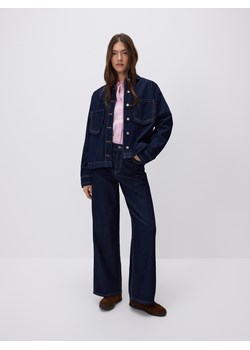 Reserved - Jeansy wide leg - granatowy ze sklepu Reserved w kategorii Jeansy damskie - zdjęcie 188286477