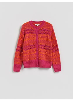 Reserved - Wzorzysty kardigan z bawełną - wielobarwny ze sklepu Reserved w kategorii Swetry damskie - zdjęcie 188286526