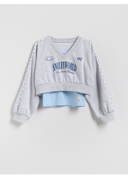 Reserved - Bluza SmileyWorld® - jasnoszary ze sklepu Reserved w kategorii Bluzki dziewczęce - zdjęcie 188286598