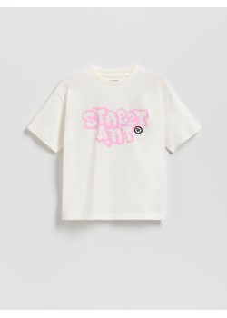 Reserved - T-shirt z nadrukiem - złamana biel ze sklepu Reserved w kategorii T-shirty chłopięce - zdjęcie 188286645