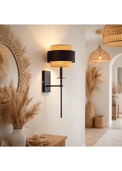 Rattanowy kinkiet pochodnia VADUZ BOHO w stylu boho ze sklepu Lysne w kategorii Lampy ścienne - zdjęcie 188286749