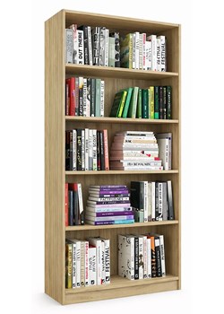 Duży regał na książki dąb sonoma P7-F16 ze sklepu Edinos.pl w kategorii Regały i witryny - zdjęcie 188287067