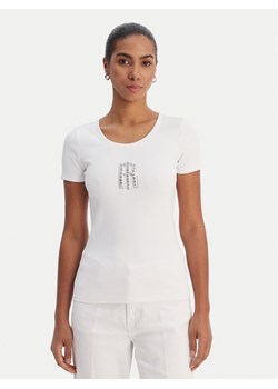 Fracomina T-Shirt FP26ST3001J42701 Biały Slim Fit ze sklepu MODIVO w kategorii Bluzki damskie - zdjęcie 188287138