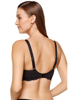 Gorteks biustonosz usztywniany z koronką czarny Kiara B5, Kolor czarny, Rozmiar 75F, Gorteks ze sklepu Primodo w kategorii Biustonosze - zdjęcie 188287279