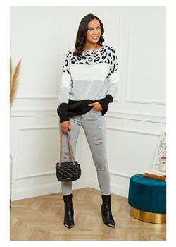 L'armoire de Suzette Sweter w kolorze czarno-jasnoszarym ze sklepu Limango Polska w kategorii Swetry damskie - zdjęcie 188287296