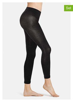 camano Legginsy (2 pary) w kolorze czarnym - 80 DEN ze sklepu Limango Polska w kategorii Spodnie damskie - zdjęcie 188287355
