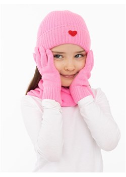 Zwillingsherz Kaszmirowa czapka beanie "Heart" w kolorze różowym ze sklepu Limango Polska w kategorii Czapki dziecięce - zdjęcie 188287759