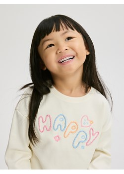 Reserved - Koszulka z haftowanym napisem - złamana biel ze sklepu Reserved w kategorii Bluzki dziewczęce - zdjęcie 188289449