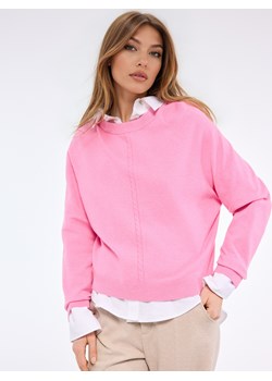 Mohito - Różowy sweter basic - różowy ze sklepu Mohito w kategorii Swetry damskie - zdjęcie 188291108