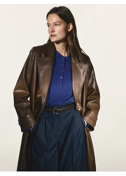 Reserved - Pasek z łączonych materiałów - ciemnobrązowy ze sklepu Reserved w kategorii Paski damskie - zdjęcie 188291348