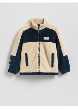 Reserved - Kurtka sherpa ze stójką - granatowy ze sklepu Reserved w kategorii Kurtki chłopięce - zdjęcie 188291396