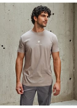 Sinsay - Bawełniana koszulka z haftem - szary ze sklepu Sinsay w kategorii T-shirty męskie - zdjęcie 188291509