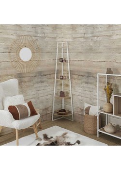 THE HOME DECO FACTORY Regał narożny w kolorze jasnobrązowo-białym - 43 x 180 x 34 cm ze sklepu Limango Polska w kategorii Regały i witryny - zdjęcie 188293668