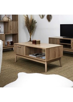 THE HOME DECO FACTORY Ława "Klaus" w kolorze jasnobrązowym - 100 x 43 x 50 cm ze sklepu Limango Polska w kategorii Stoliki kawowe - zdjęcie 188293699