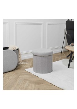 The Home Deco Kids Hocker w kolorze szarym ze schowkiem - wys. 38 x Ø 38 cm ze sklepu Limango Polska w kategorii Pufy i siedziska - zdjęcie 188293747