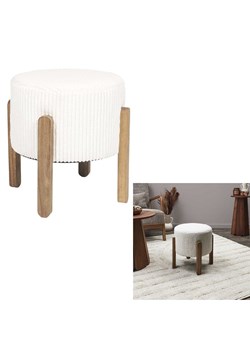 THE HOME DECO FACTORY Hocker w kolorze kremowym - wys. 35 x Ø 35 cm ze sklepu Limango Polska w kategorii Pufy i siedziska - zdjęcie 188293958