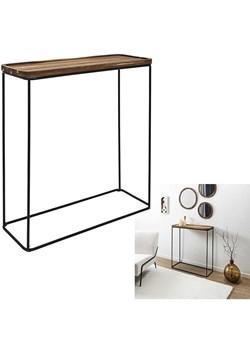 THE HOME DECO FACTORY Stolik konsolowy "Cocooning" w kolorze brązowo-czarnym - 80 x 82 x 30 cm ze sklepu Limango Polska w kategorii Meble - zdjęcie 188294017