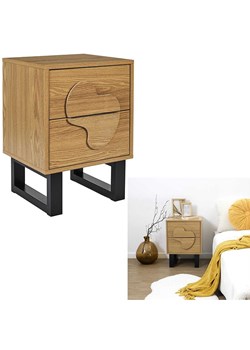 Rétro Chic Stolik nocny "Calypso" w kolorze jasnobrązowym - 40 x 55 x 35 cm ze sklepu Limango Polska w kategorii Szafy - zdjęcie 188294037