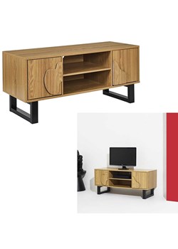 Rétro Chic Szafka RTV "Calypso" w kolorze jasnobrązowym - 110 x 48 x 40 cm ze sklepu Limango Polska w kategorii Meble - zdjęcie 188294045