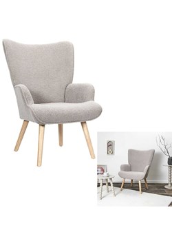 THE HOME DECO FACTORY Fotel w kolorze szarobrązowym - 68 x 96 x 75 cm ze sklepu Limango Polska w kategorii Pufy i siedziska - zdjęcie 188294076