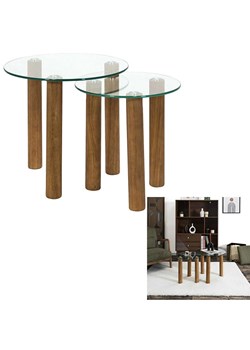 THE HOME DECO FACTORY Stoliki (2 szt.) w kolorze jasnobrązowym ze sklepu Limango Polska w kategorii Stoliki kawowe - zdjęcie 188294218