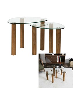 THE HOME DECO FACTORY Stoliki (2 szt.) w kolorze jasnobrązowym ze sklepu Limango Polska w kategorii Stoliki kawowe - zdjęcie 188294225