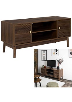 THE HOME DECO FACTORY Szafka RTV "Tiffany" w kolorze brązowym - 110 x 48 x 40 cm ze sklepu Limango Polska w kategorii Meble - zdjęcie 188294245