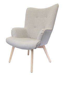 THE HOME DECO FACTORY Fotel w kolorze szarym - 67,5 x 99 x 70 cm ze sklepu Limango Polska w kategorii Pufy i siedziska - zdjęcie 188294368