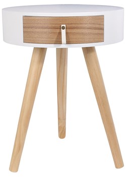 THE HOME DECO FACTORY Stolik nocny "Nora" w kolorze białym - 35 x 46,5 x 35 cm ze sklepu Limango Polska w kategorii Szafy - zdjęcie 188294518