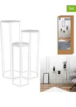 THE HOME DECO FACTORY Stoliki (3 szt.) w kolorze białym ze sklepu Limango Polska w kategorii Stoliki kawowe - zdjęcie 188294538