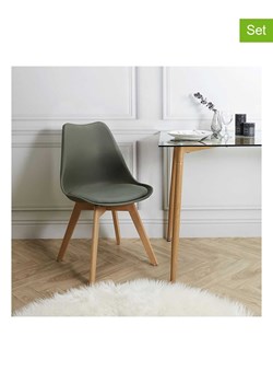 chairs for all Krzesła (2 szt.) w kolorze khaki - 46 x 86,5 x 52 cm ze sklepu Limango Polska w kategorii Meble - zdjęcie 188294546