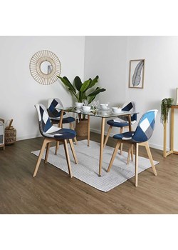 THE HOME DECO FACTORY Krzesło "Patchwork" w kolorze szaro-niebieskim - 57,8 x 86,5 x 47 cm ze sklepu Limango Polska w kategorii Meble - zdjęcie 188294575