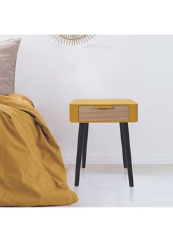 THE HOME DECO FACTORY Stolik nocny w kolorze żółtym - 35 x 48 x 37 cm ze sklepu Limango Polska w kategorii Szafy - zdjęcie 188294757