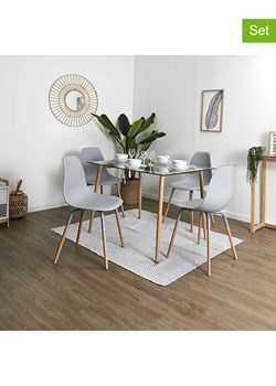 THE HOME DECO FACTORY Krzesła (2 szt.) "Scandinave" w kolorze szarym - 46 x 85 x 56 cm ze sklepu Limango Polska w kategorii Meble - zdjęcie 188294866