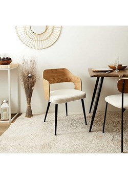 Ethnical Life Krzesło w kolorze biało-jasnobrązowym - 76 x 55 x 51,5 cm ze sklepu Limango Polska w kategorii Meble - zdjęcie 188294898