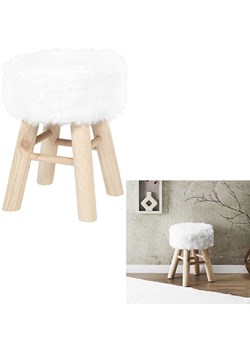 THE HOME DECO FACTORY Hocker "Natural" w kolorze jasnobrązowo-białym - wys. 40 x Ø 28 cm ze sklepu Limango Polska w kategorii Pufy i siedziska - zdjęcie 188295017