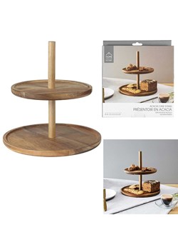 THE HOME DECO FACTORY Etażerka w kolorze jasnobrązowym - wys. 25 x Ø 20 cm ze sklepu Limango Polska w kategorii Misy i tace dekoracyjne - zdjęcie 188295046