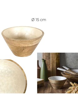 Ethnical Life Miska "Nerina" w kolorze jasnobrązowo-kremowym - Ø 15 cm ze sklepu Limango Polska w kategorii Naczynia - zdjęcie 188295178