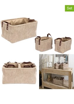 THE HOME DECO FACTORY Koszyki (3 szt.) w kolorze beżowym ze sklepu Limango Polska w kategorii Akcesoria i przechowywanie - zdjęcie 188295319
