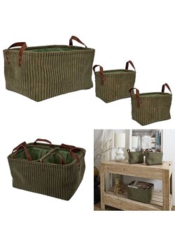 The Concept Factory 3-częściowy zestaw koszy w kolorze zielonym ze sklepu Limango Polska w kategorii Akcesoria i przechowywanie - zdjęcie 188295325