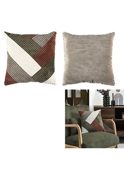 THE HOME DECO FACTORY Poduszka w kolorze beżowo-biało-oliwkowym - 40 x 40 cm ze sklepu Limango Polska w kategorii Poduszki dekoracyjne - zdjęcie 188295555