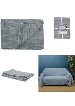 THE HOME DECO FACTORY Koc w kolorze niebieskim - 250 x 170 cm ze sklepu Limango Polska w kategorii Tekstylia - zdjęcie 188295777